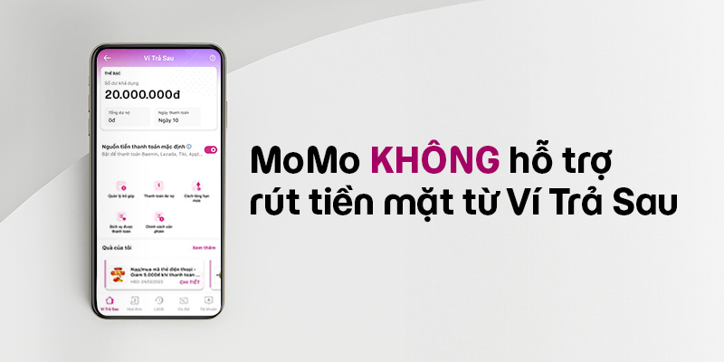 Bí mật rút ví trả sau momo